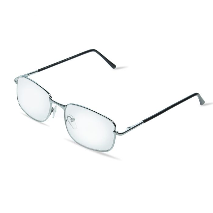 Очки "Прямоугольные" классические, оправа металл, линза пластик, отгибающаяся дужка, цвет МИКС -1,75