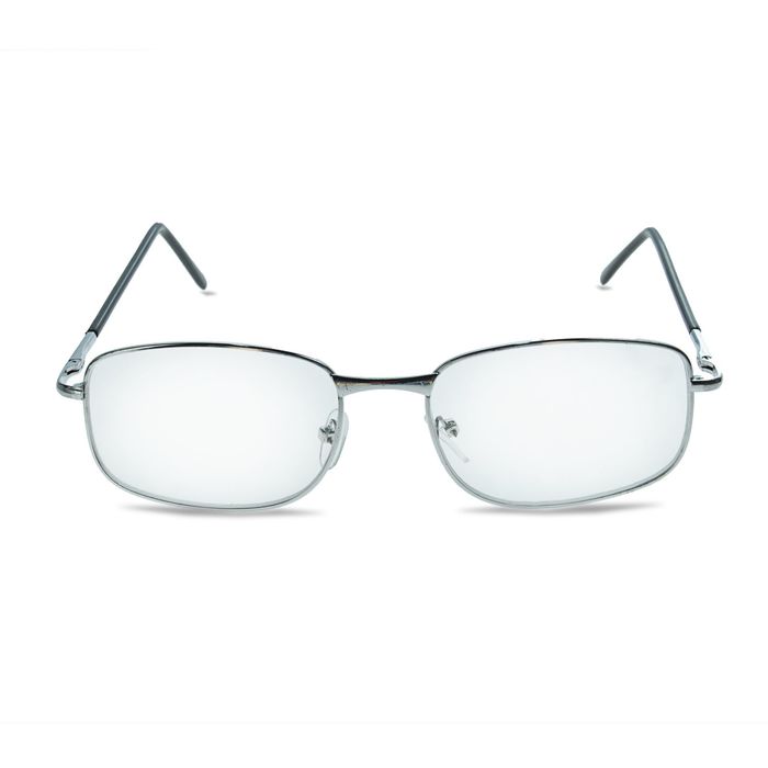 Очки "Прямоугольные" классические, оправа металл, линза пластик, отгибающаяся дужка, цвет МИКС -2,25