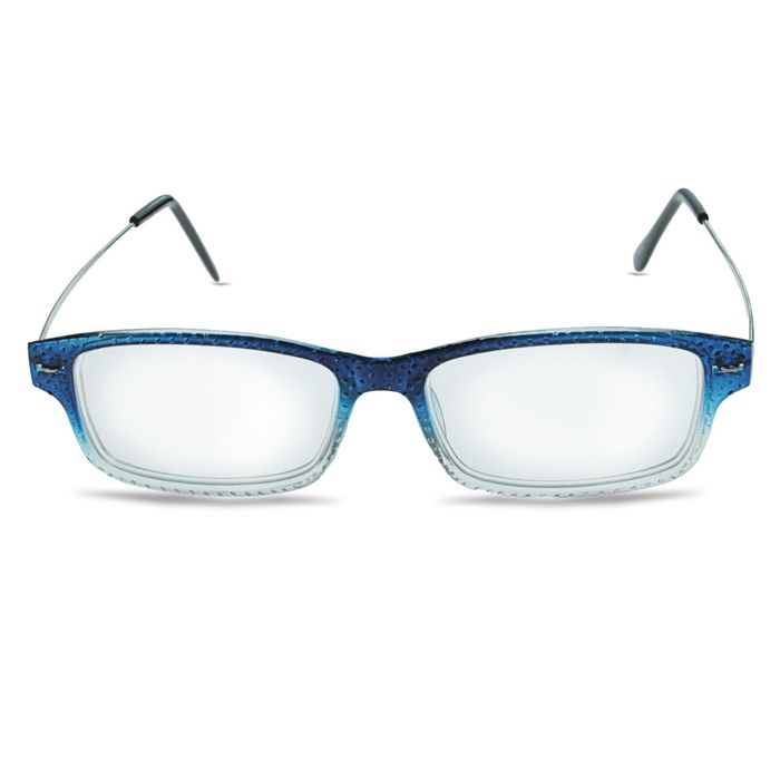 Очки "Прямоугольные" ребристые, оправа пластик, линза пластик, цвет МИКС -1,5