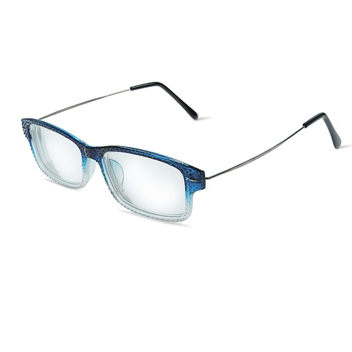 Очки "Прямоугольные" ребристые, оправа пластик, линза пластик, цвет МИКС -2