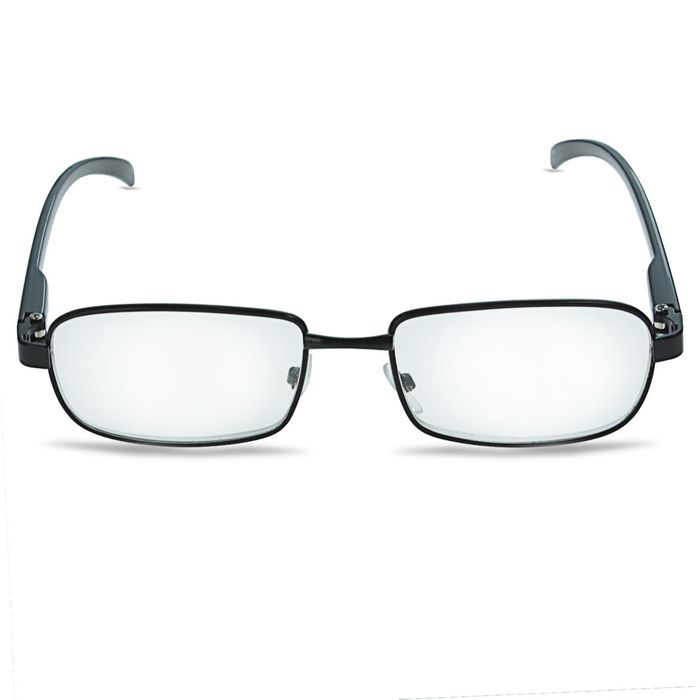 Очки "Прямоугольные" тонкая оправа металл, линза пластик, отгибающаяся дужка, цвет МИКС +1