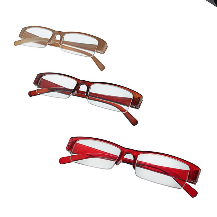 Очки "Прямоугольные" полуободок, пластик, неотгибающаяся дужка, цвет МИКС -3