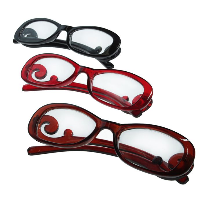 Очки "Овальные" ажурная дужка, пластик, цвет МИКС +1,5