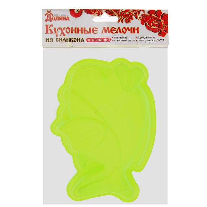 Форма для выпечки "Рыбка" 16х15 см, цвета МИКС