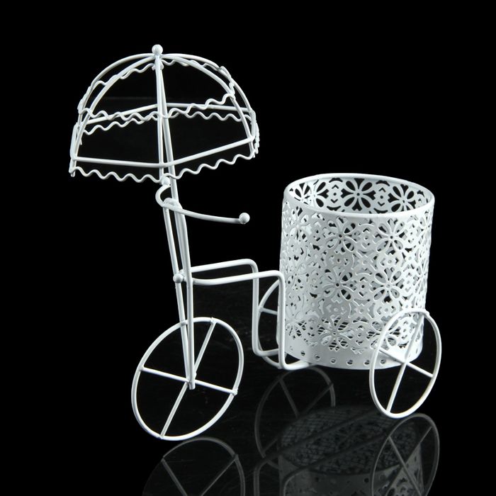 Сувенир металл "Велосипед с зонтиком" 23х21х9 см