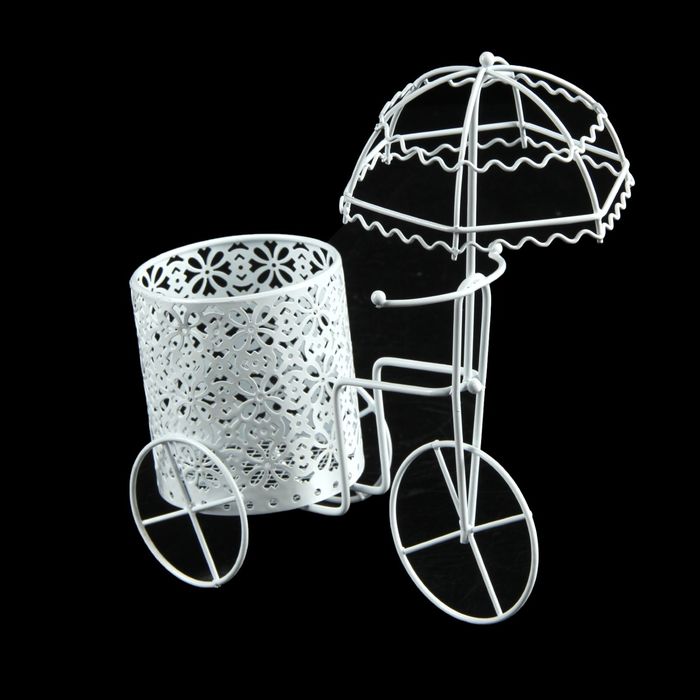 Сувенир металл "Велосипед с зонтиком" 23х21х9 см