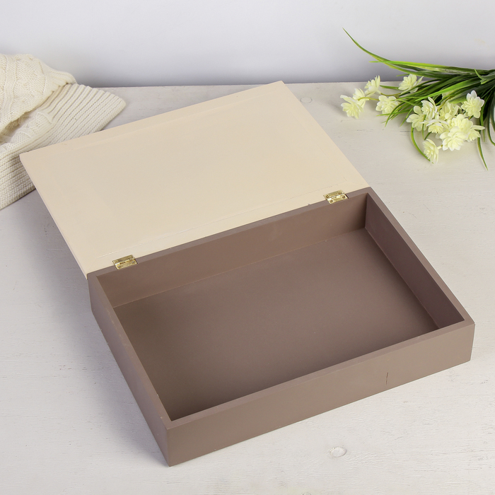 Шкатулка дерево "2 сердца" 7х25х36 см