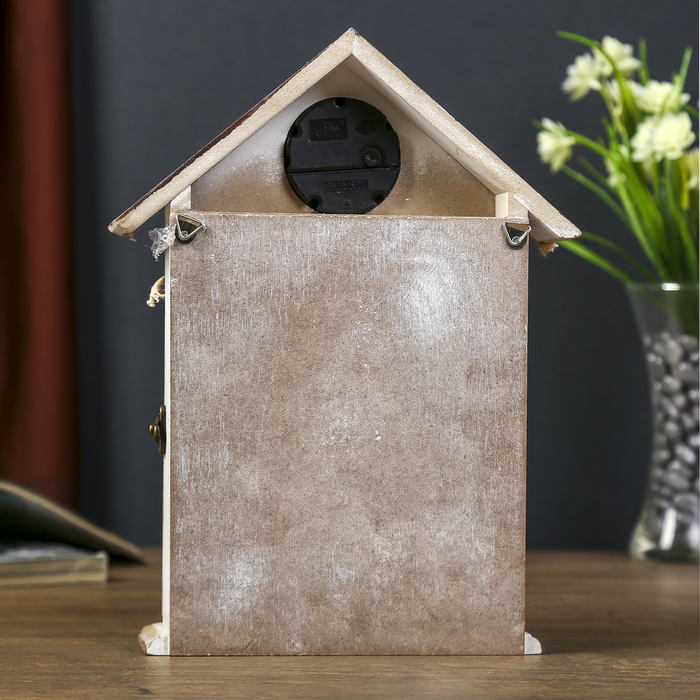 Ключница дерево с часами "Ключи. Love" 28,5х21,5х6 см