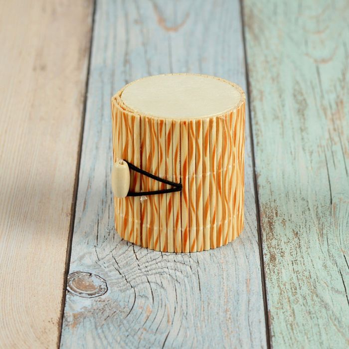 Шкатулка соломка "Волна" 6х5,5х5,5 см