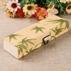 Шкатулка соломка "Пальмовые листья" 3,5х17,7х6 см