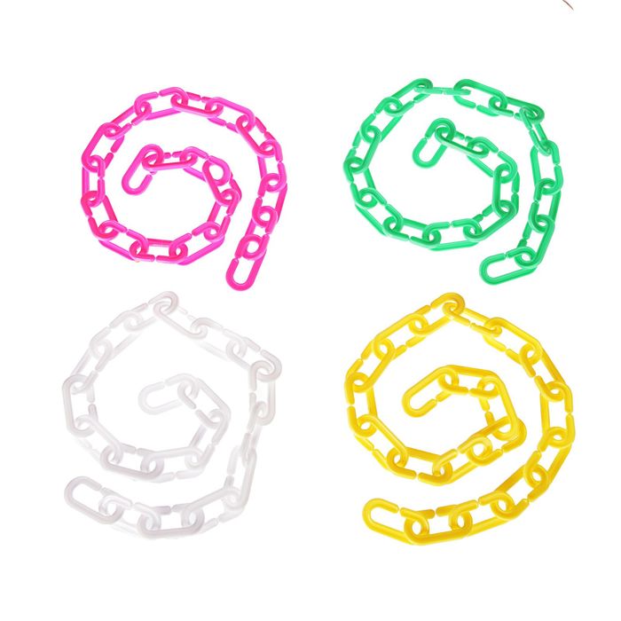 Цепочка-держатель для плечиков, 20 звеньев 6*3*0,5, цвет микс