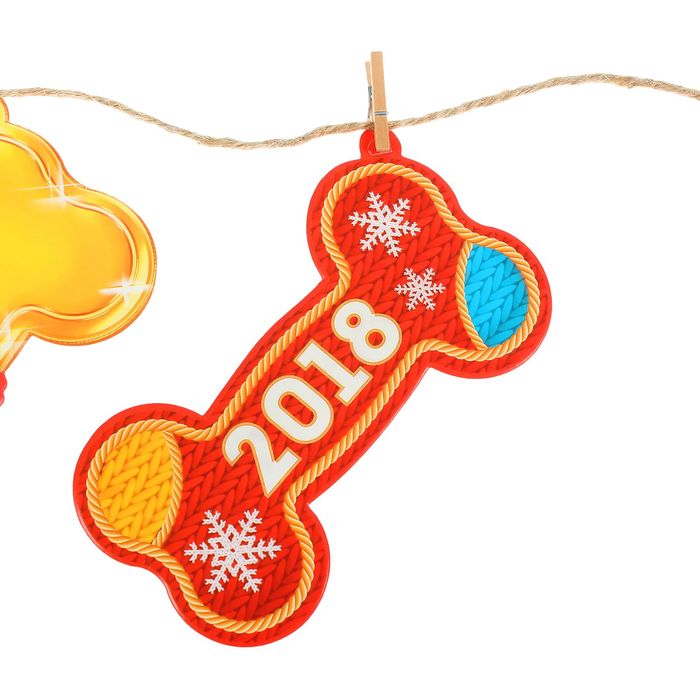 Гирлянда на прищепках "С Новым годом!"