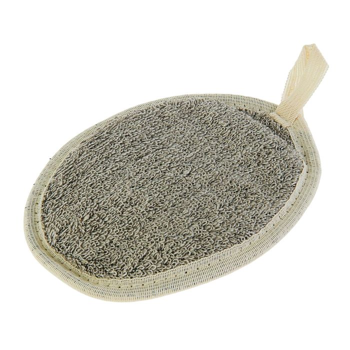 Мочалка банная "Овал", лён