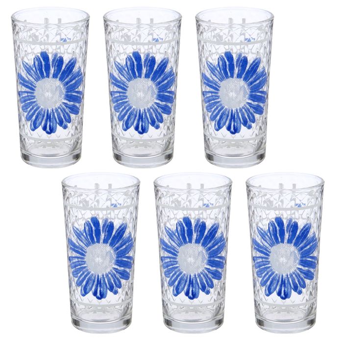 Набор стаканов 250 мл "Герберы", 6 шт