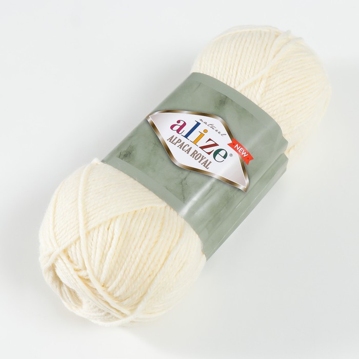 

Пряжа "Alpaca royal" 30% альпака, 15% шерсть, 55% акрил 250м/100гр (01 кремовый)