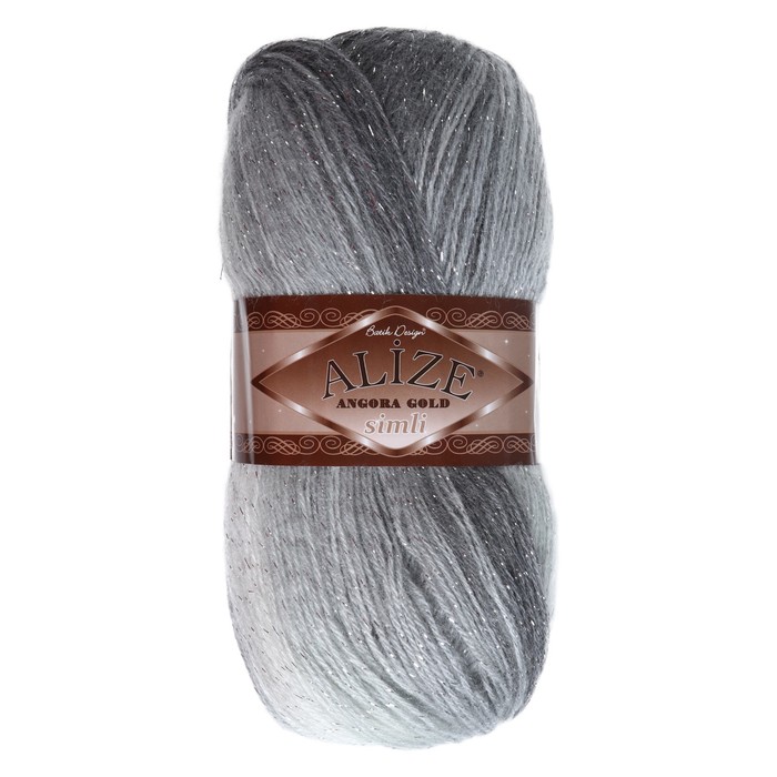 Пряжа "Angora gold simli batik" 20%шерсть,75%акрил, 5%металлик 500м/100гр (1900)