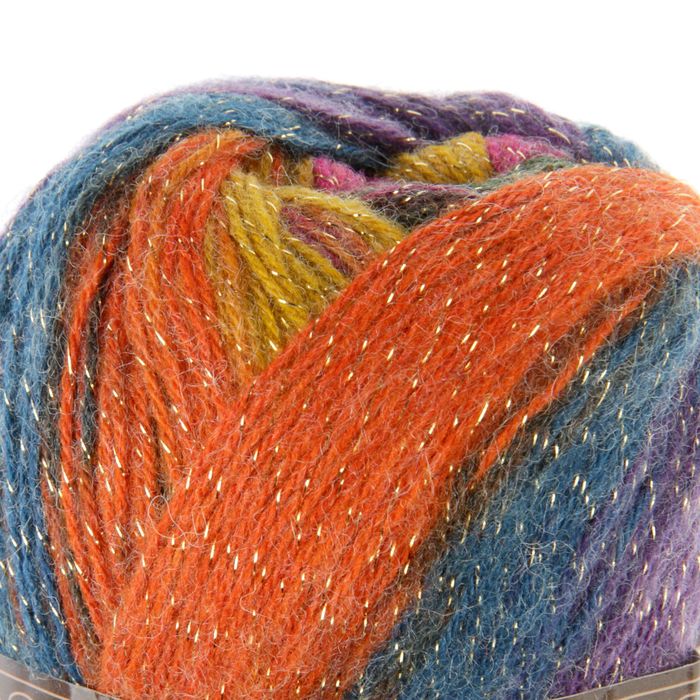 Пряжа "Angora gold simli batik" 20%шерсть,75%акрил, 5%металлик 500м/100гр (1560)