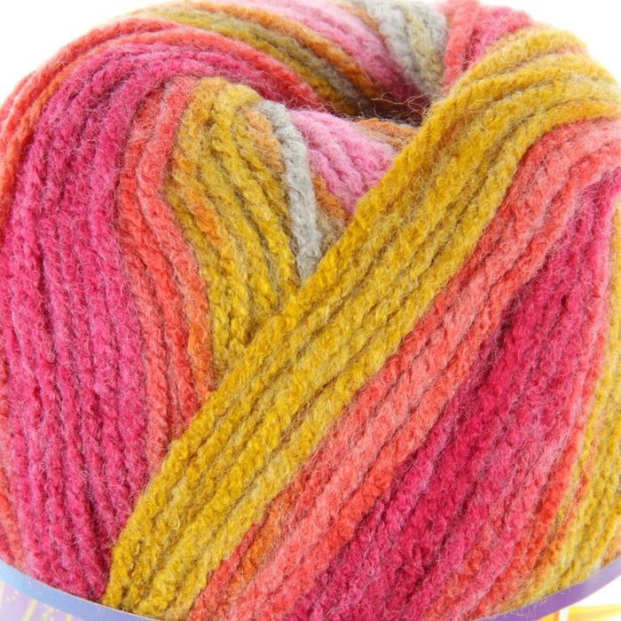 Пряжа "Burcum bebe batik" 100% акрил 210м/100гр (5673 роз-малин-кор-сер)