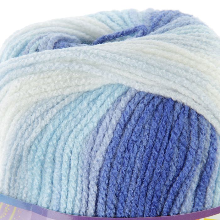 Пряжа "Burcum bebe batik" 100% акрил 210м/100гр (2165 бел-голуб-син)
