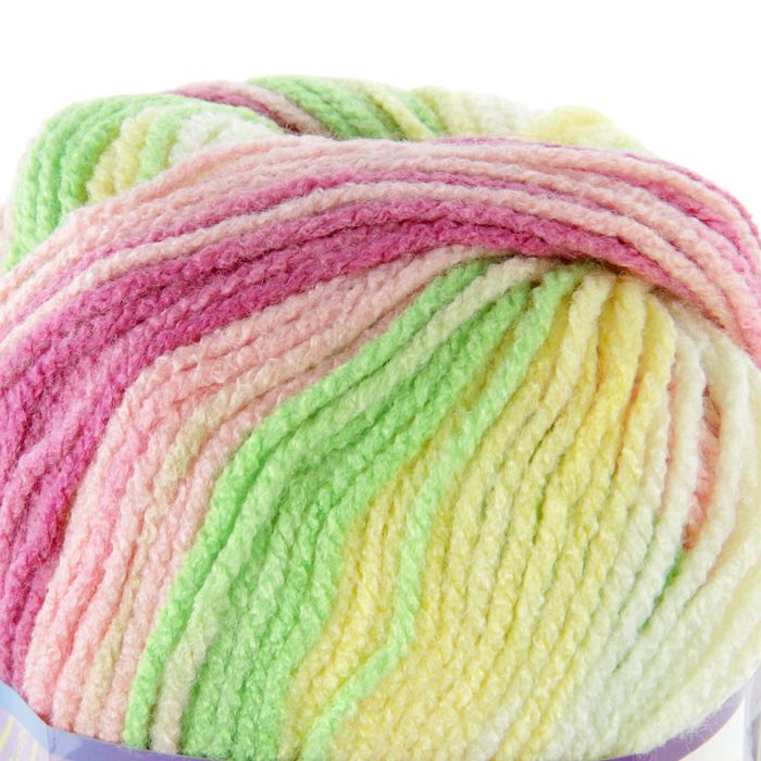 Пряжа "Burcum bebe batik" 100% акрил 210м/100гр (2613 желт-роз-зелен)