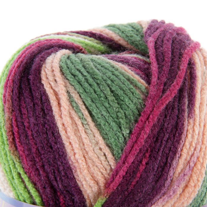 Пряжа "Burcum bebe batik" 100% акрил 210м/100гр (6061 роз-зел-сирень)