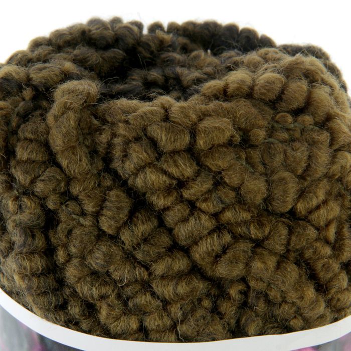 Пряжа "Fashion boucle" 25% шерсть,70% акрил, 5% полиамид 35м/100гр (5573 зеленый с черным)