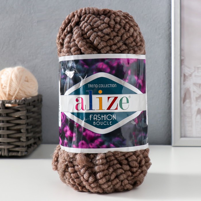 

Пряжа "Fashion boucle" 25% шерсть,70% акрил, 5% полиамид 35м/100гр (240 коричневый меланж)
