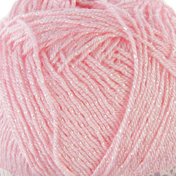 Пряжа "Forever Chrochet sim" 96% микрофибра акрил, 4% металлик 280м/50гр (32 св-розовый)