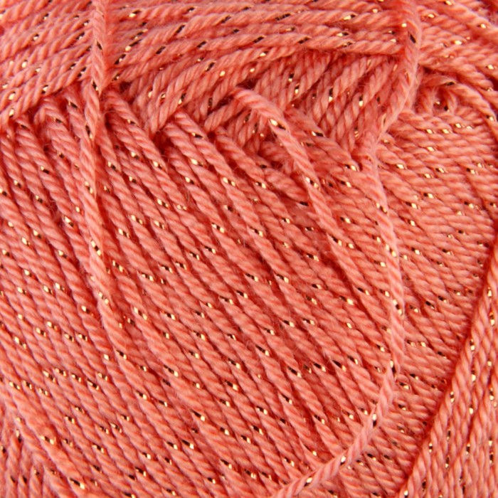 Пряжа "Forever Chrochet sim" 96% микрофибра акрил, 4% металлик 280м/50гр (619 коралловый)