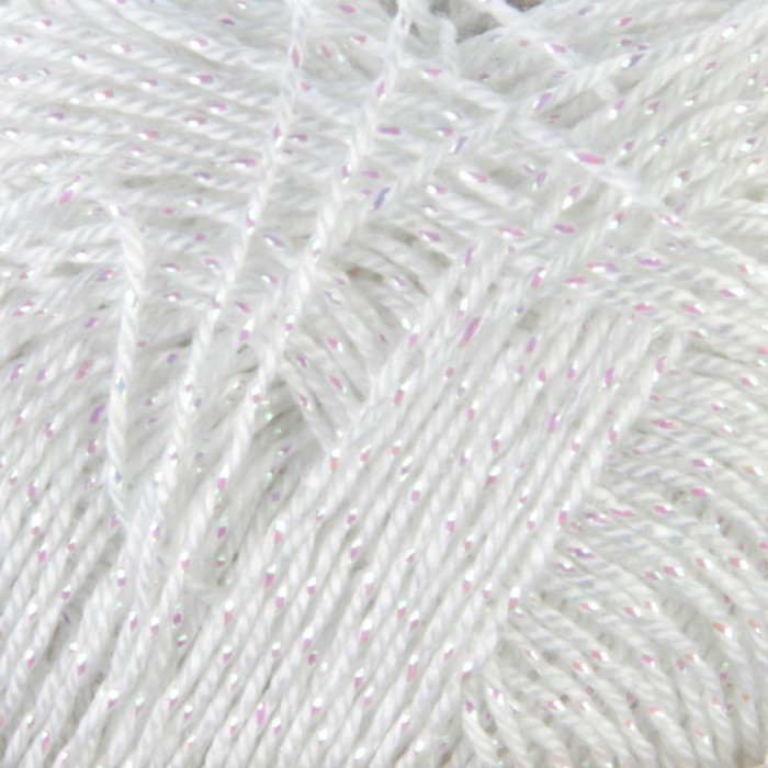 Пряжа "Forever Chrochet sim" 96% микрофибра акрил, 4% металлик 280м/50гр (55 белый)