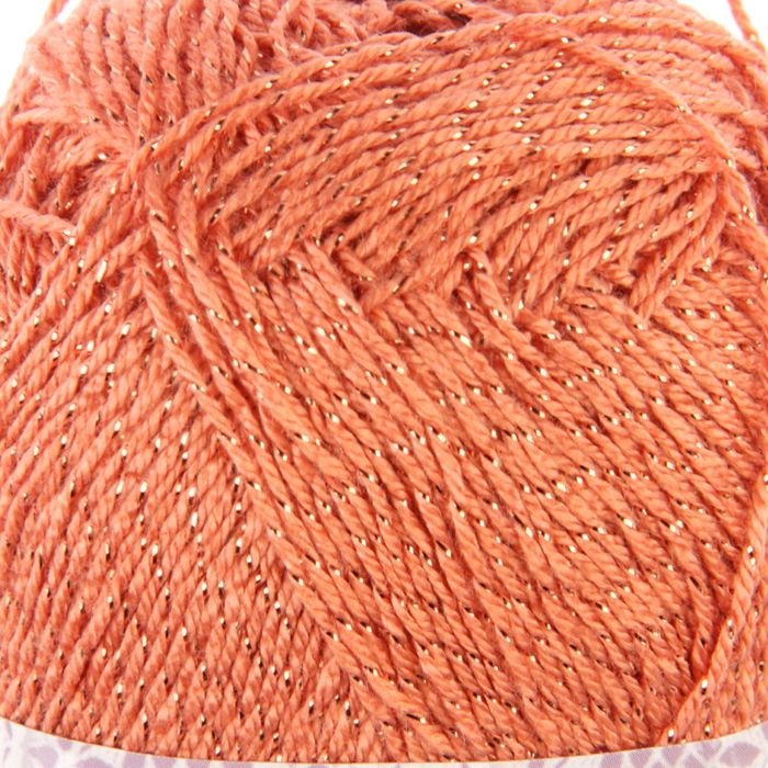 Пряжа "Forever Chrochet sim" 96% микрофибра акрил, 4% металлик 280м/50гр (37 св.папая)