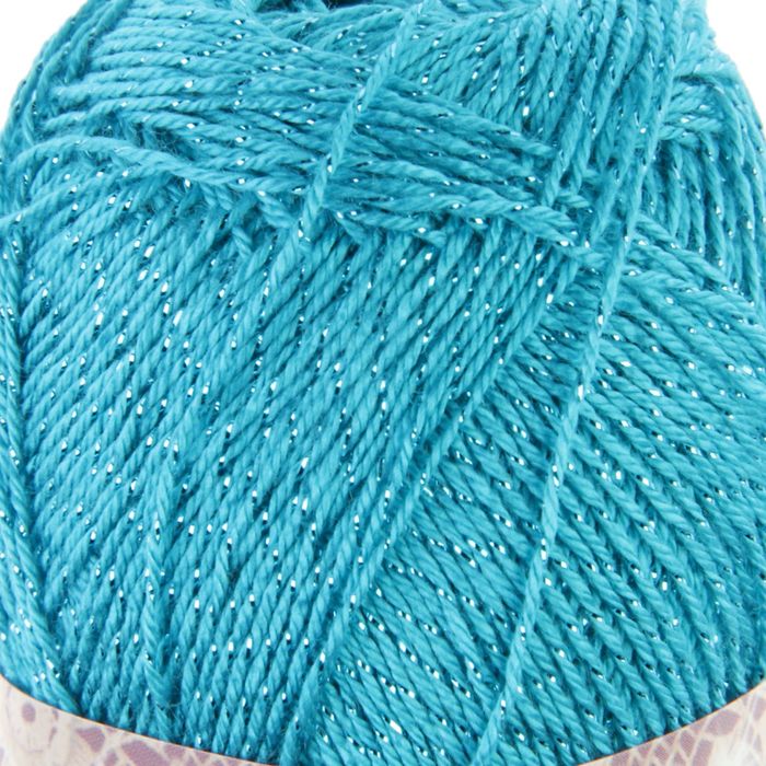 Пряжа "Forever Chrochet sim" 96% микрофибра акрил,4% металлик 280м/50гр (16 голубой Сочи)
