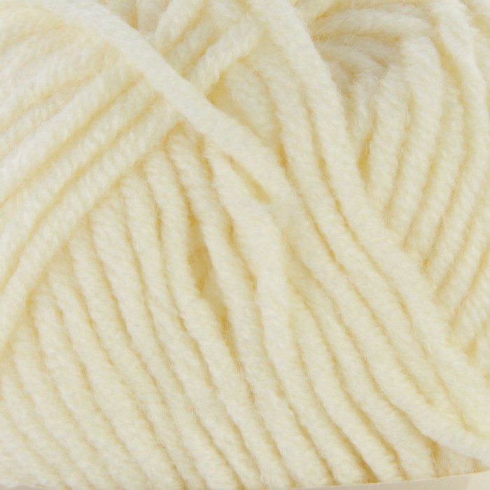 Пряжа "Lanagold plus" 49% шерсть, 51% акрил 140м/100гр (01 кремовый)