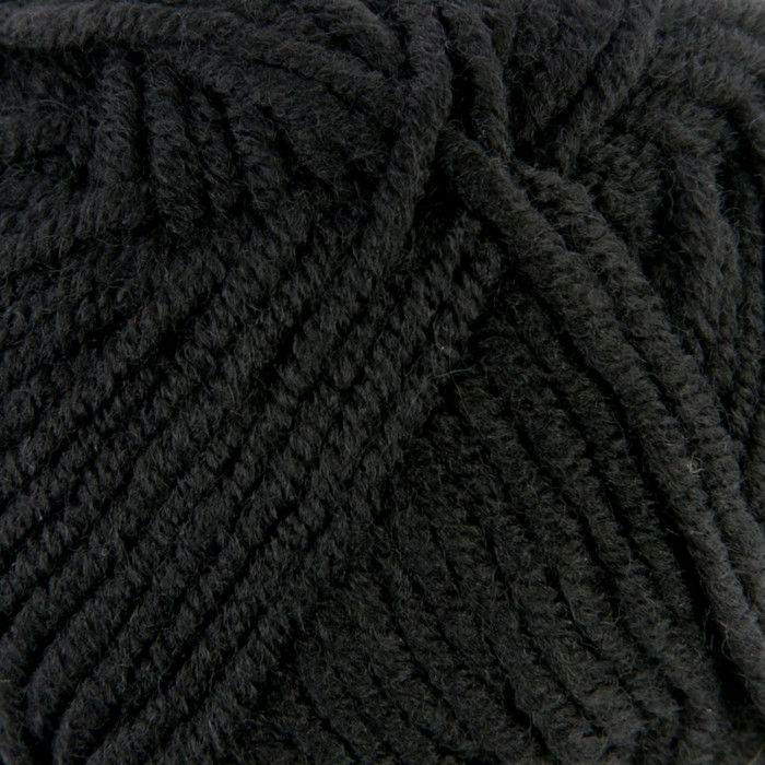 Пряжа "Lanagold plus" 49% шерсть, 51% акрил 140м/100гр (60 черный)