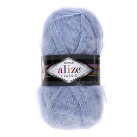 

Пряжа "Mohair classic" 25% мохер, 24% шерсть, 51% акрил 200м/100гр (51 светло-голубой)