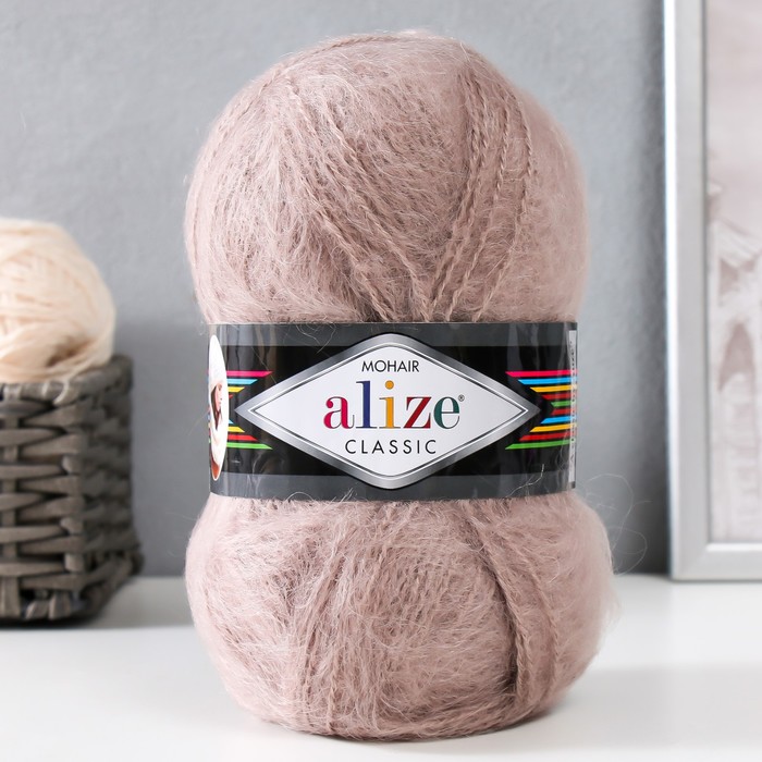 Пряжа "Mohair classic NEW" 25% мохер, 24% шерсть, 51% акрил 200м/100гр (541 норка)