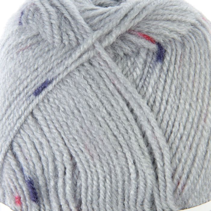 Пряжа "Sekerim mini colors" 100% акрил 320м/100гр (6264 серый с красн-фиолет)