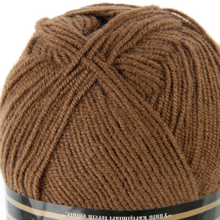 Пряжа "Superlana Klasik" 25% шерсть, 75% акрил 280м/100гр (137 табачно-коричн)