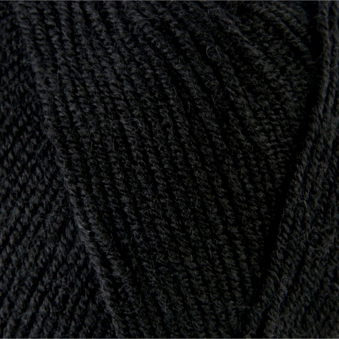 Пряжа "Superlana Klasik" 25% шерсть, 75% акрил 280м/100гр (60 черный)