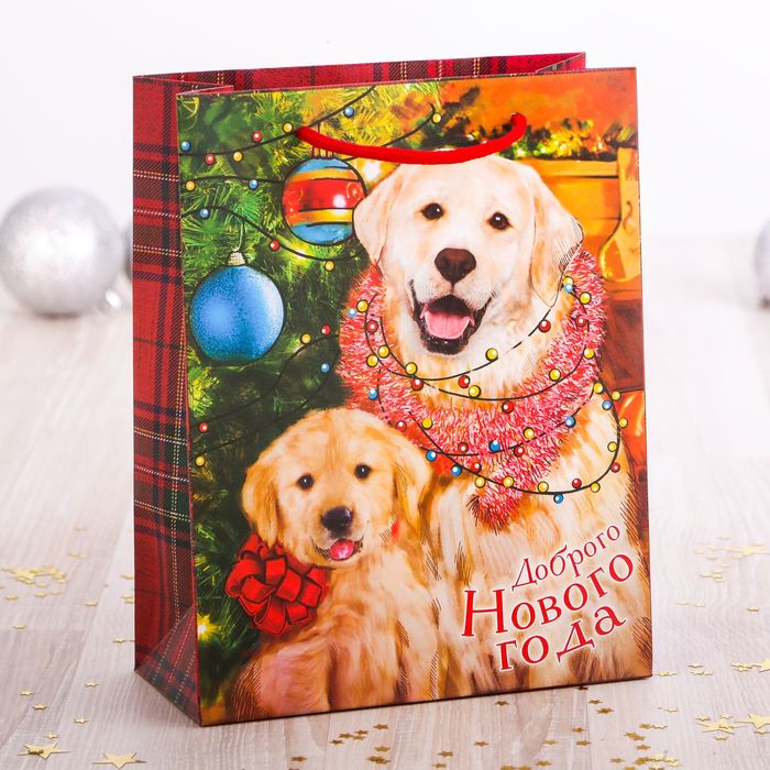Пакет ламинированный вертикальный «Доброго Нового года!», 18 × 23 × 8 см