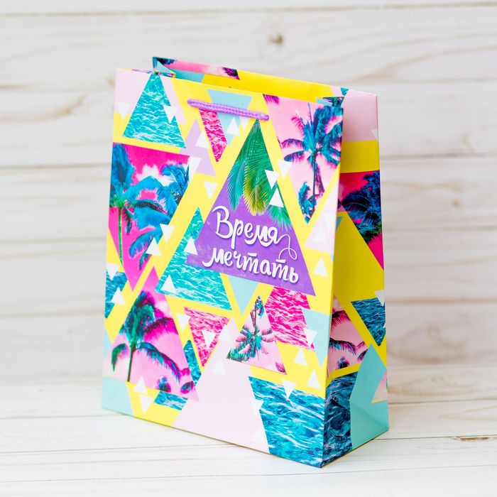 Пакет ламинированный вертикальный «Время мечтать», MS 18 × 23 × 8 см