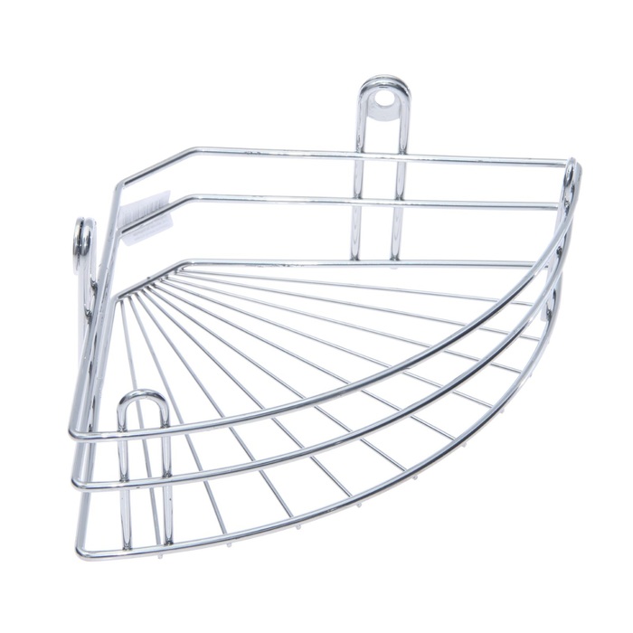 Полка 1 ярус, угловая, цвет хром зеркальный