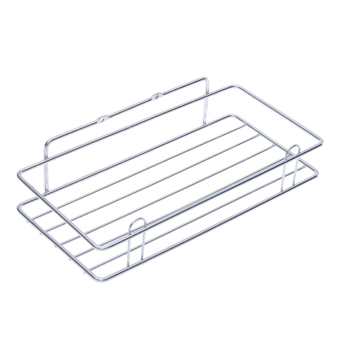 Полка 1 ярус, прямая, цвет хром зеркальный