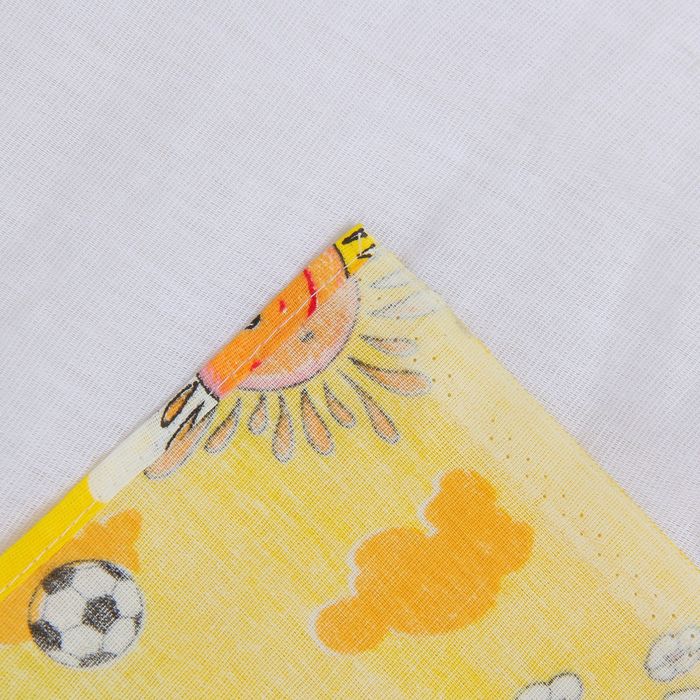 Постельное бельё "Экономь и Я" 1,5 сп. Жёлтые Овечки 145х210 ± 5 см, 150х210 ± 5 см, 50х70 ± 5 см, бязь 120 гр/м²