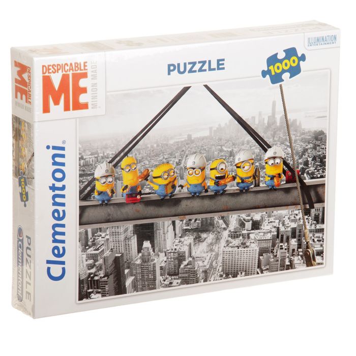 Пазл "Миньоны на вершине небоскреба", 1000 элементов