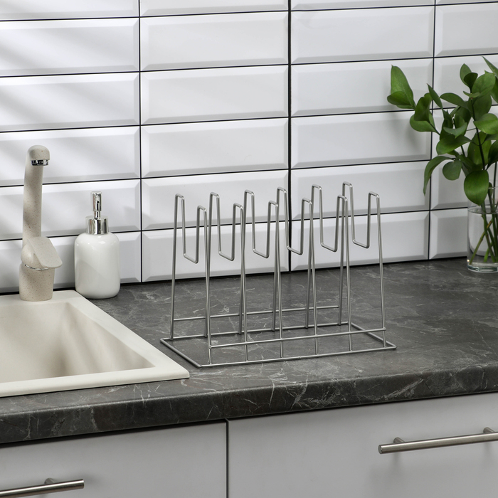 Подставка под крышки настольная "Хром"