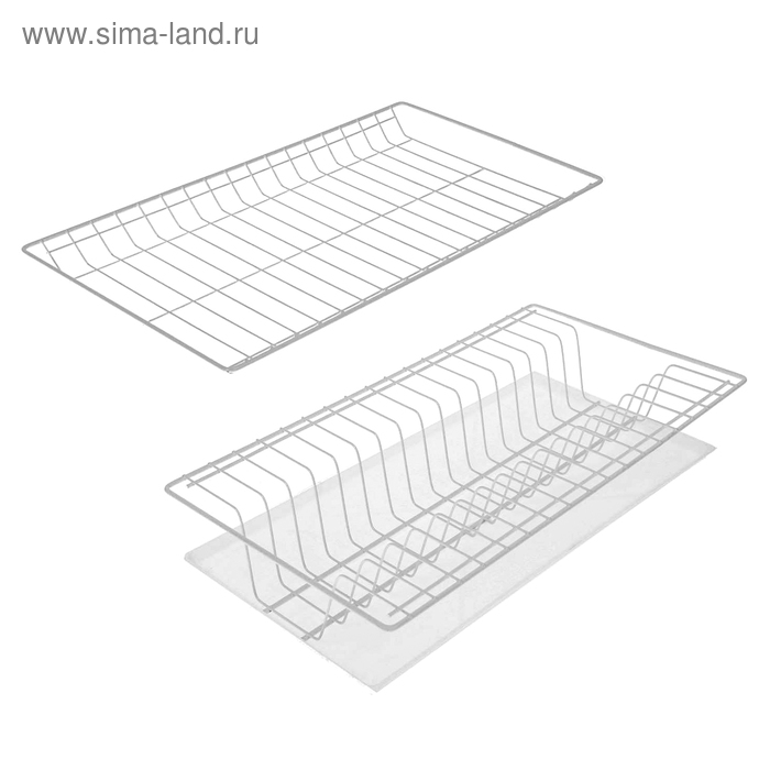 Комплект посудосушителей с поддоном для шкафа 50 см, 46,5×26,5 см, цвет белый