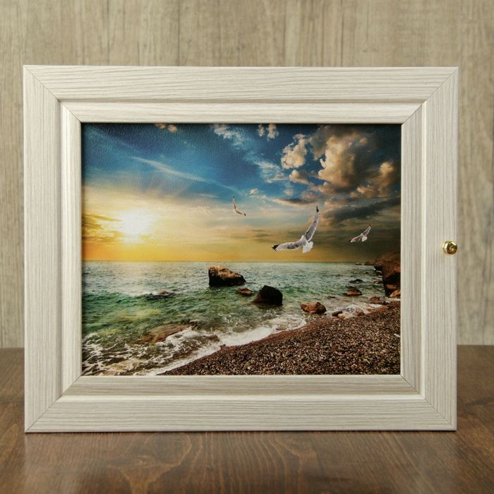 Ключница "Закат" молочный дуб 24х29х4,5 см