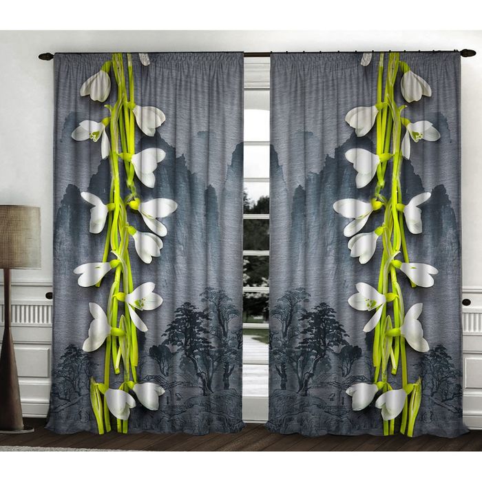 Комплект штор Дыханье 150х270 +/- 3см 2шт, габардин, п/э