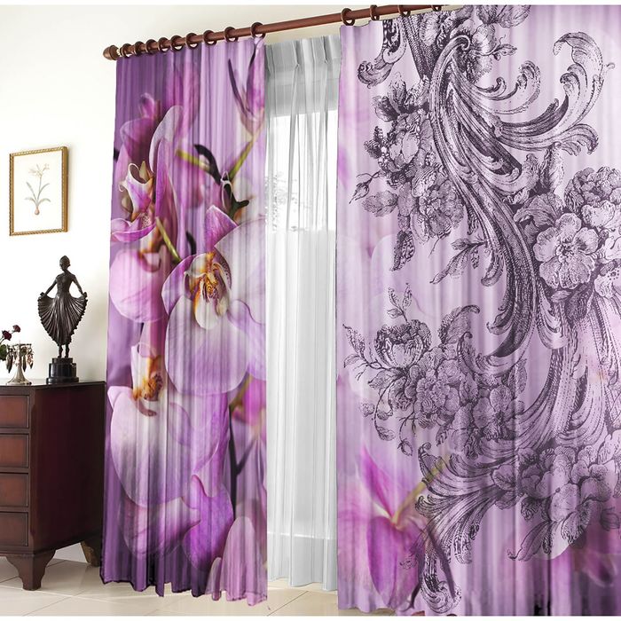 Комплект штор Идиллия 150х270 +/- 3см 2шт, габардин, п/э